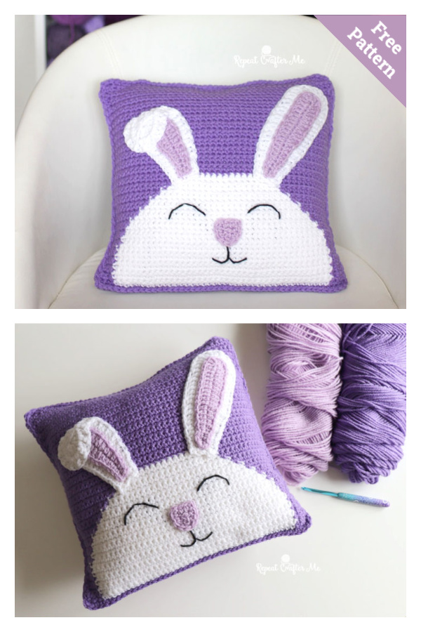 Bunny Pillow Free Crochet Pattern