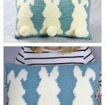 Easter Tails Pillow Free Crochet Pattern