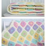 Puffy Patch Quilt Blanket Crochet Pattern