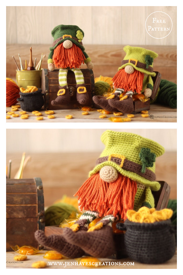 Saint Patrick's Day Leprechaun Gnome Amigurumi Free Crochet Pattern
