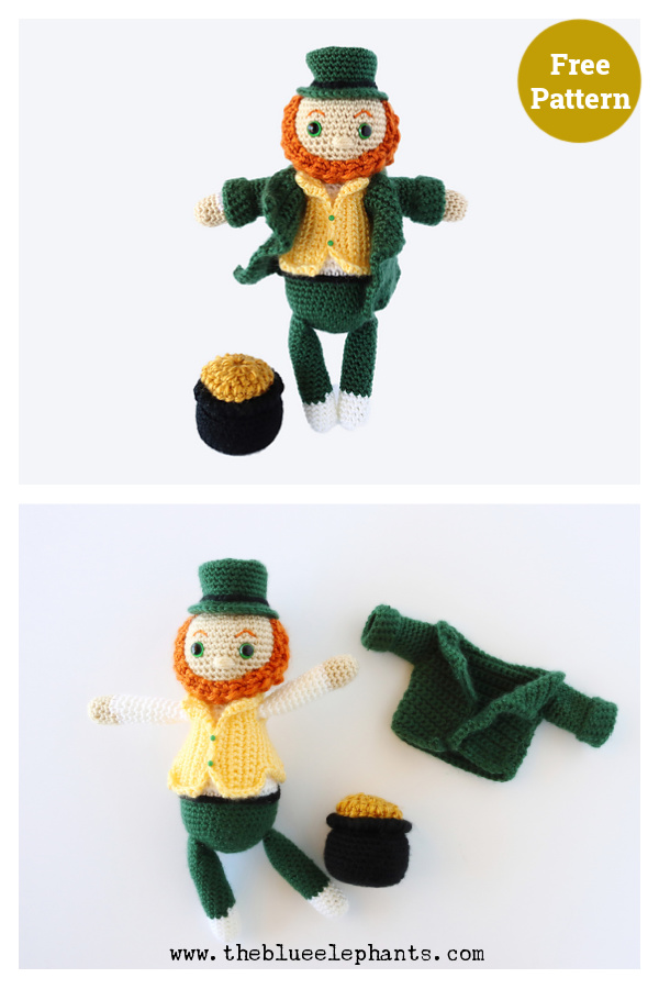 Seamus the Leprechaun Plushie Free Crochet Pattern