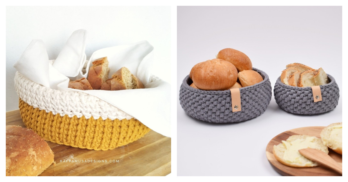 Hexagon Bread Basket Free Crochet Pattern