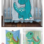 C2C Dinosaur Baby Blanket Crochet Patterns