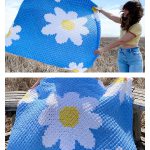 C2C The Daisy Day Throw Free Crochet Pattern and Video Tutorial