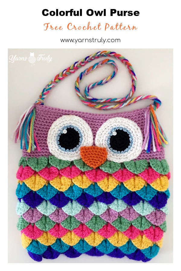 Colorful Owl Purse Free Crochet Pattern