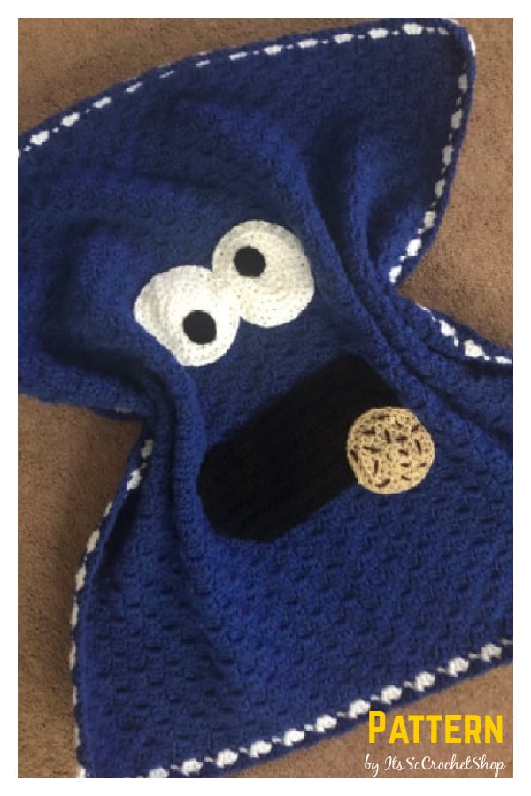 Cookie Monster Baby Blanket Crochet Pattern