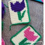 Cute Tulip Coaster Free Crochet Pattern