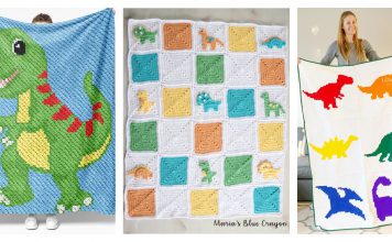 Dinosaur Blanket Crochet Patterns