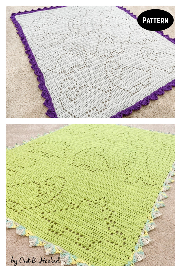 Dinosaur Blanket Crochet Patterns