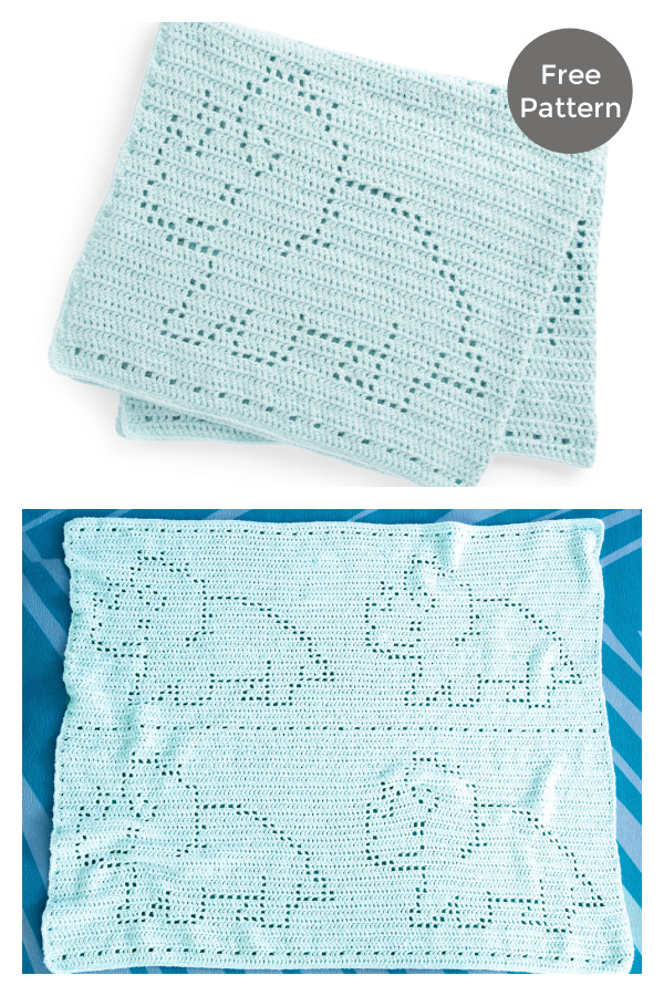 Dinosaur Granny Square Blanket Free Crochet Pattern