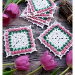 For the Love of Tulips Coaster Crochet Pattern