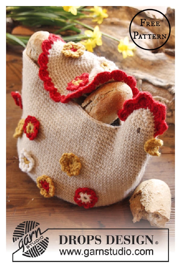 Henny Penny Chicken Bread Basket Free Crochet Pattern