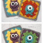 Monster Granny Squares Free Crochet Pattern