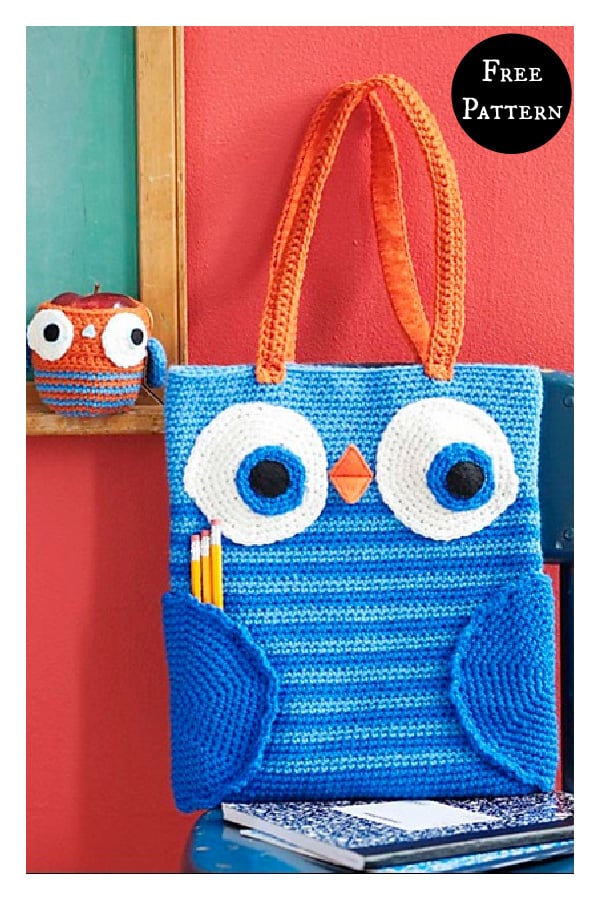 Owl Book Bag Free Crochet Pattern