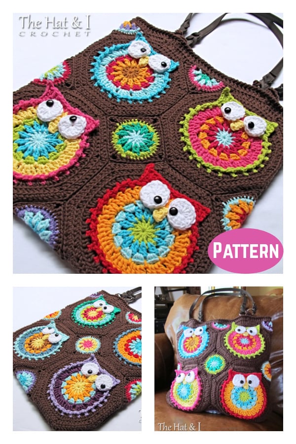 Crocodile Stitch Owl Bag Free Crochet Pattern