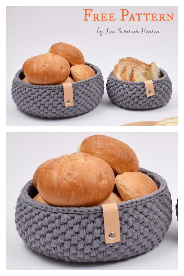 Ribbon Bread Basket Free Crochet Pattern