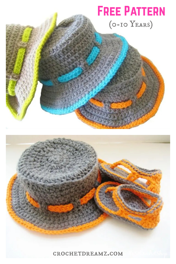 Sun Hat for Boys Free Crochet Pattern