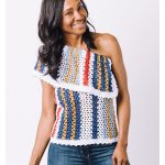 Alix One-Shoulder Tee Free Crochet Pattern