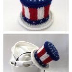 American Flag Hat Fascinator Free Crochet Pattern