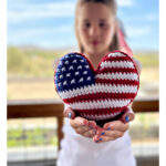 American Flag Heart Free Crochet Pattern