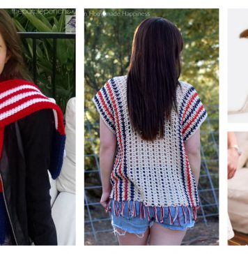 American Flag Inspired Projects Crochet Pattern - Apparel