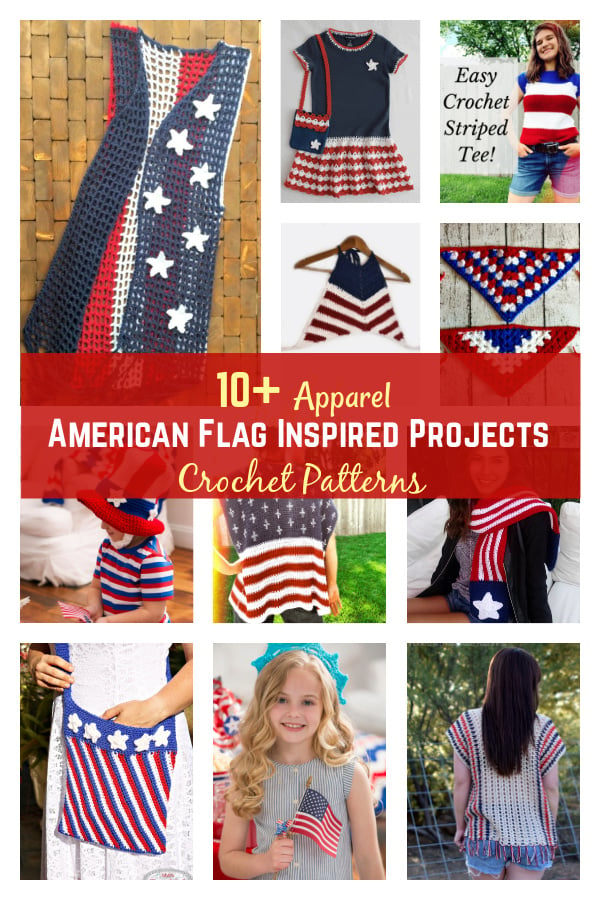 American Flag Inspired Projects Crochet Pattern - Apparel 