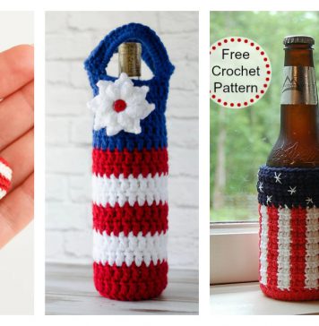 American Flag Inspired Projects Crochet Pattern - Home Decor