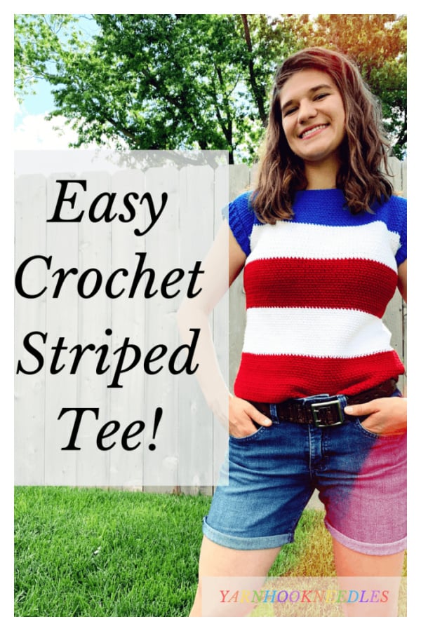 American Flag Inspired Tee Free Crochet Pattern