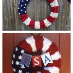 American Flag Wreath Free Crochet Pattern