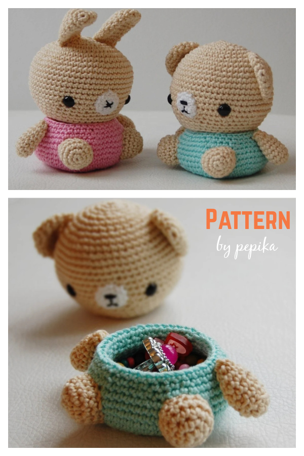 Amigurumi Bear and Bunny Box Crochet Pattern
