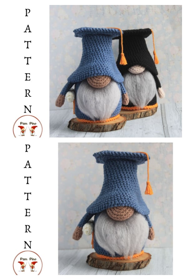 Amigurumi Gnome Graduate Crochet Pattern