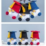 Amigurumi Graduation Gnomes Keychain Crochet Pattern