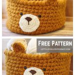 Bear Basket Animal Basket Free Crochet Pattern