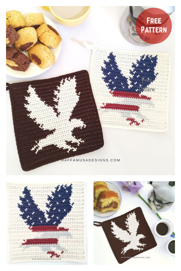 Eagle Potholder Free Crochet Pattern