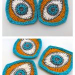 Eye Granny Square Free Crochet Pattern and Video Tutorial