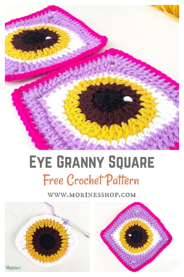 Eye Granny Square Free Crochet Pattern
