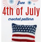 Fourth of July Throw Pillow Free Crochet Pattern and Video Tutorial