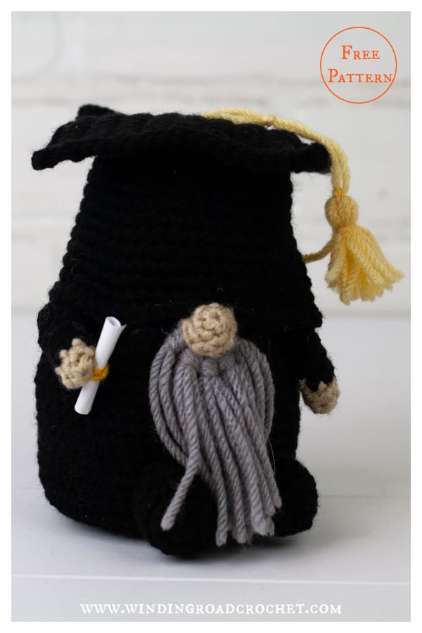 Graduation Gnome Free Crochet Pattern