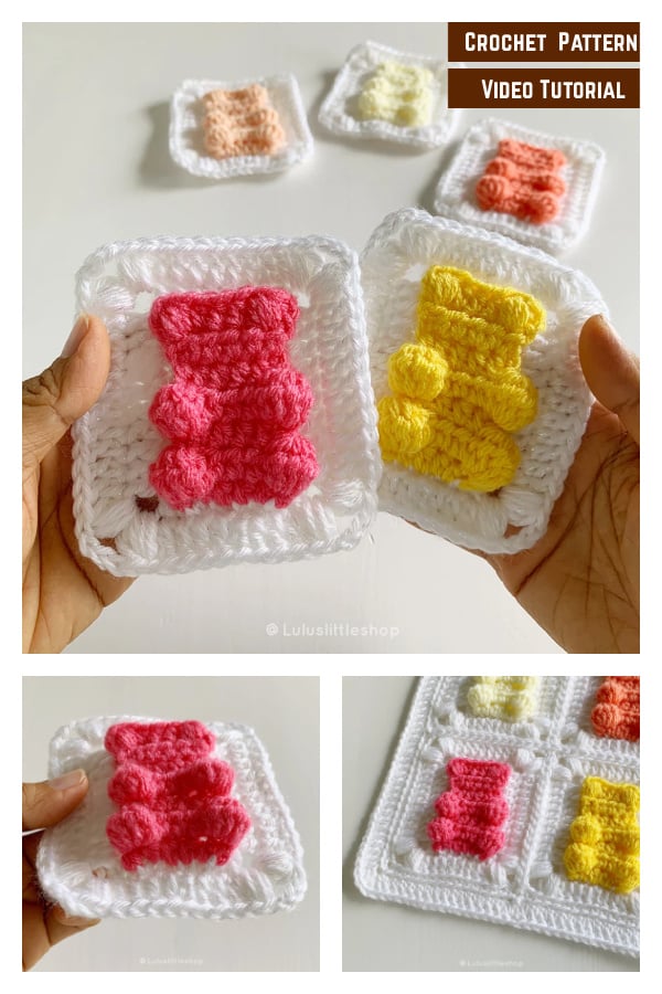 Gummy Bear Granny Square Crochet Pattern