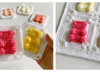 Gummy Bear Granny Square Crochet Pattern