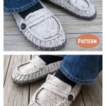 Modern Mens Loafers Slippers Crochet Pattern