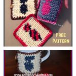 Neck Tie Coaster and Cozie Free Crochet Pattern