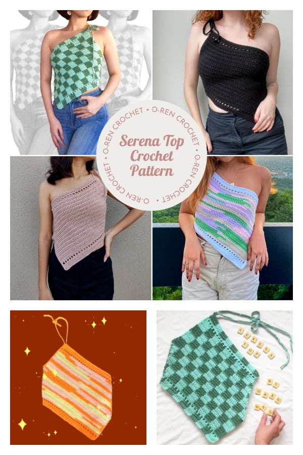 One Shoulder Serena Crop Top Crochet Pattern