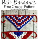 Patriotic Hair Bandanas Free Crochet Pattern