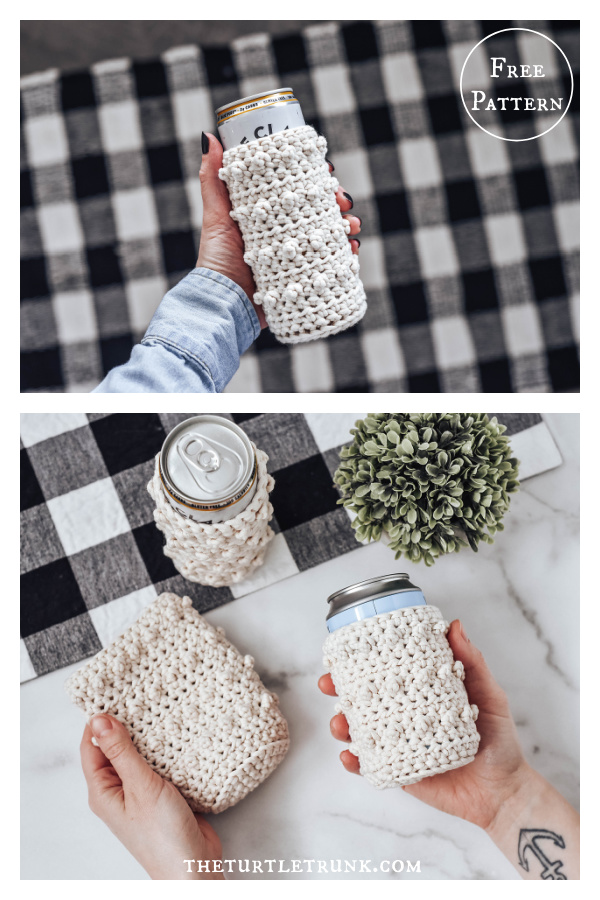 Picot Beverage Holder Free Crochet Pattern