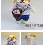 Postal Worker Puppy Amigurumi Free Crochet Pattern