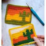 Sedona Cactus Mug Rug Free Crochet Pattern