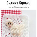 Sheep Applique Granny Square Free Crochet Pattern and Video Tutorial