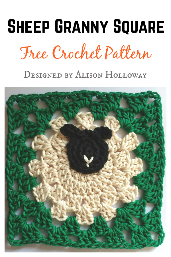 Sheep Granny Square Free Crochet Pattern