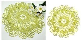 Spring Leaf Doily Free Crochet Pattern and Video Tutorial